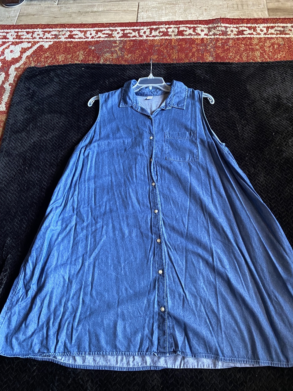Old Navy Sleeveless Denim Shirt Dress